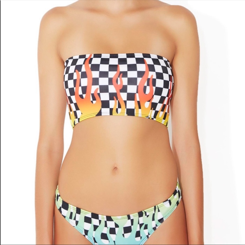 CHECKERED FLAME TUBE TOP - Picture 4 of 4